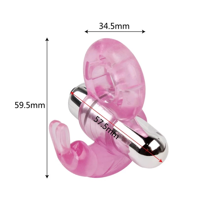 Anillo vibrador Bunny Jelly con Bala 1 velocidad + pilas incuidas Rosa - Imagen 2