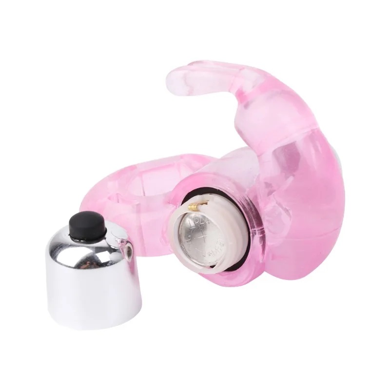 Anillo vibrador Bunny Jelly rosa con bala extraíble