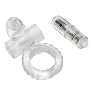 Anillo vibrador Bunny Crystal Soft con estimulador clitoriano