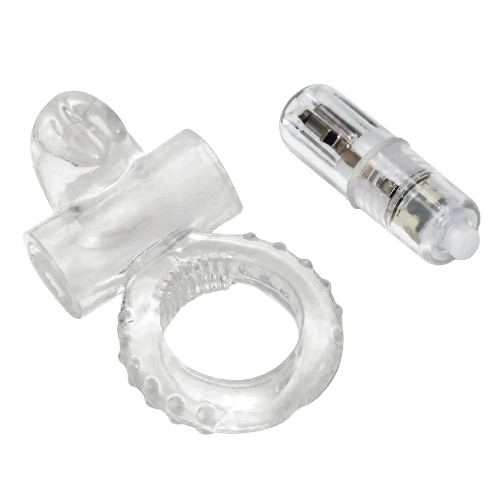 Anillo vibrador Bunny Crystal Soft con estimulador clitoriano